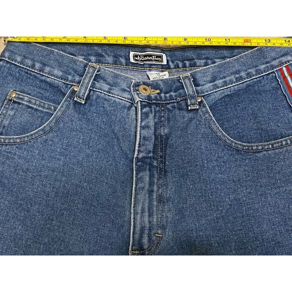 Xhilaration Womens Juniors 11 VTG Grunge 90s Y2K Jeans Side Stripes 100% Cotton - Picture 13 of 15